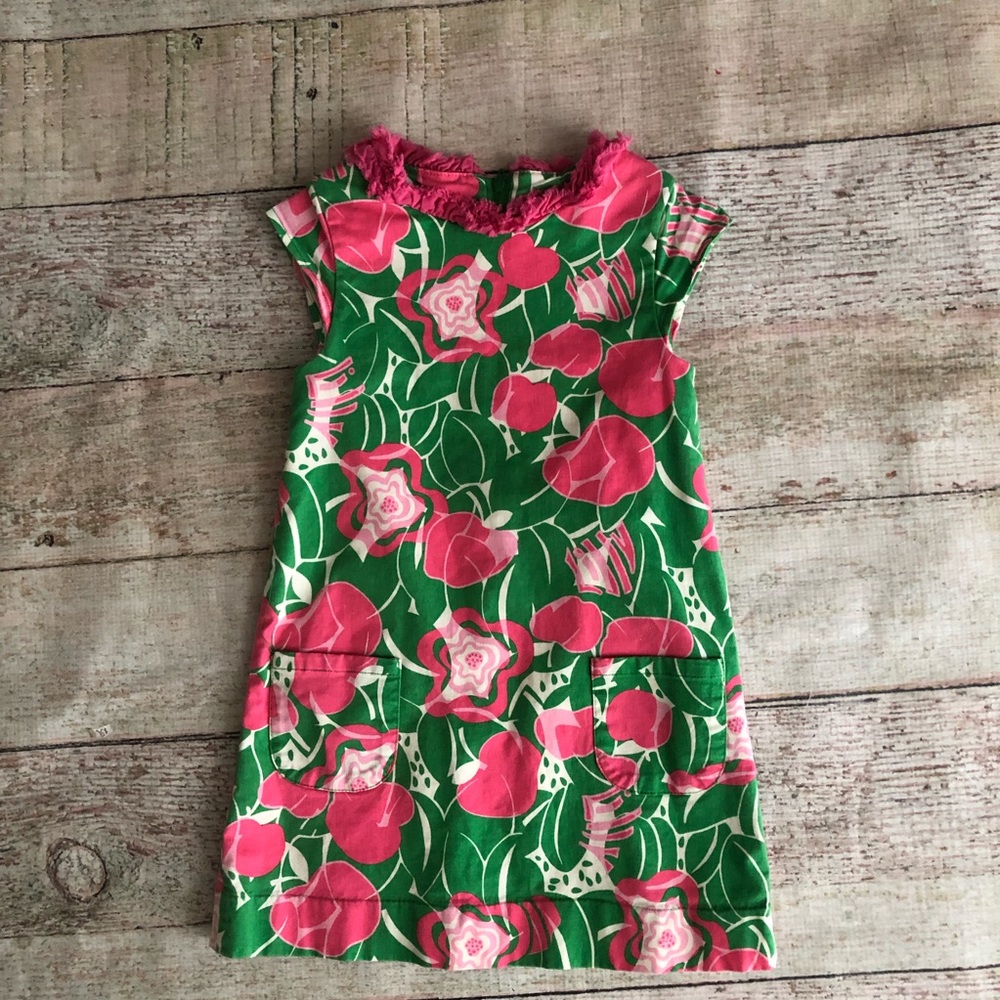 Lilly Pulitzer pink and green dress size 4